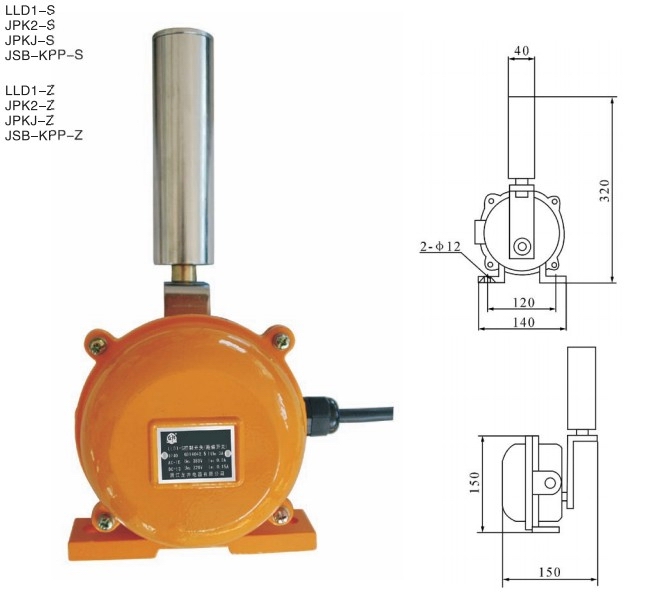 LLD1(JPK、JSB-KPP)系列兩極防偏開(kāi)關(guān)尺寸圖