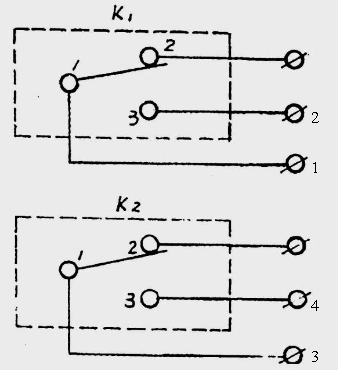 兩級(jí)開(kāi)關(guān)接線圖