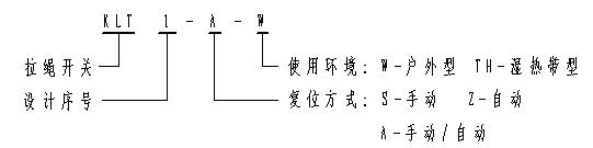 KLT1系列雙向拉繩開關(guān)型號(hào)含義